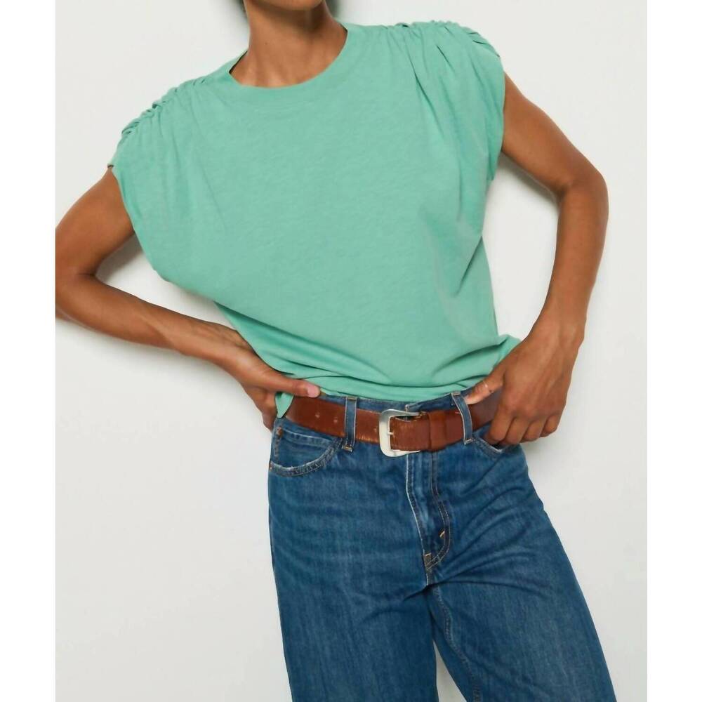 NEW NATION LTD frankie muscle tee in green stone